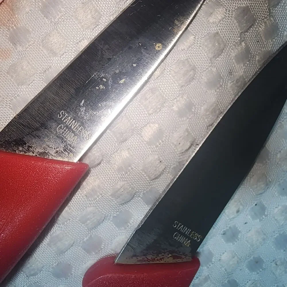 STAINLESS STEEL SET OF 2 KNIVES PARING WITH COVERS